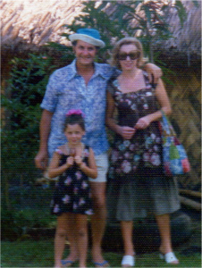 Dad, mum and JulieAnne Black in Fiji